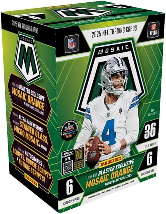 2025 Panini Mosaic Football Blaster Box Trading Cards 6 Pack-Sports Replay - Sports Excellence-Sports Replay - Sports Excellence