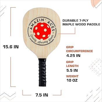 Amazin Aces Pickleball Paddle Wood-Sports Replay - Sports Excellence-Sports Replay - Sports Excellence