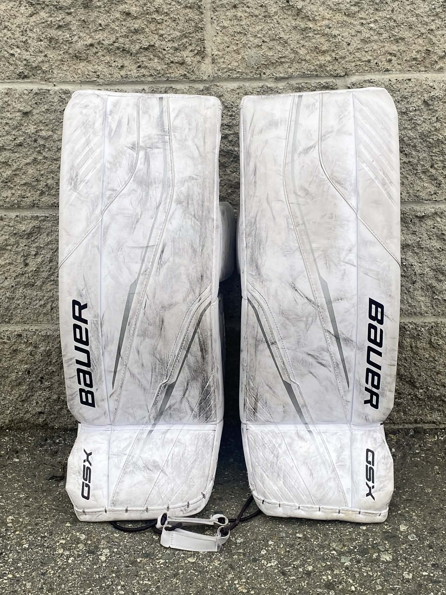BAUER GSX GOALIE LEG PADS 26+1 White-Sports Replay - Sports Excellence-Sports Replay - Sports Excellence