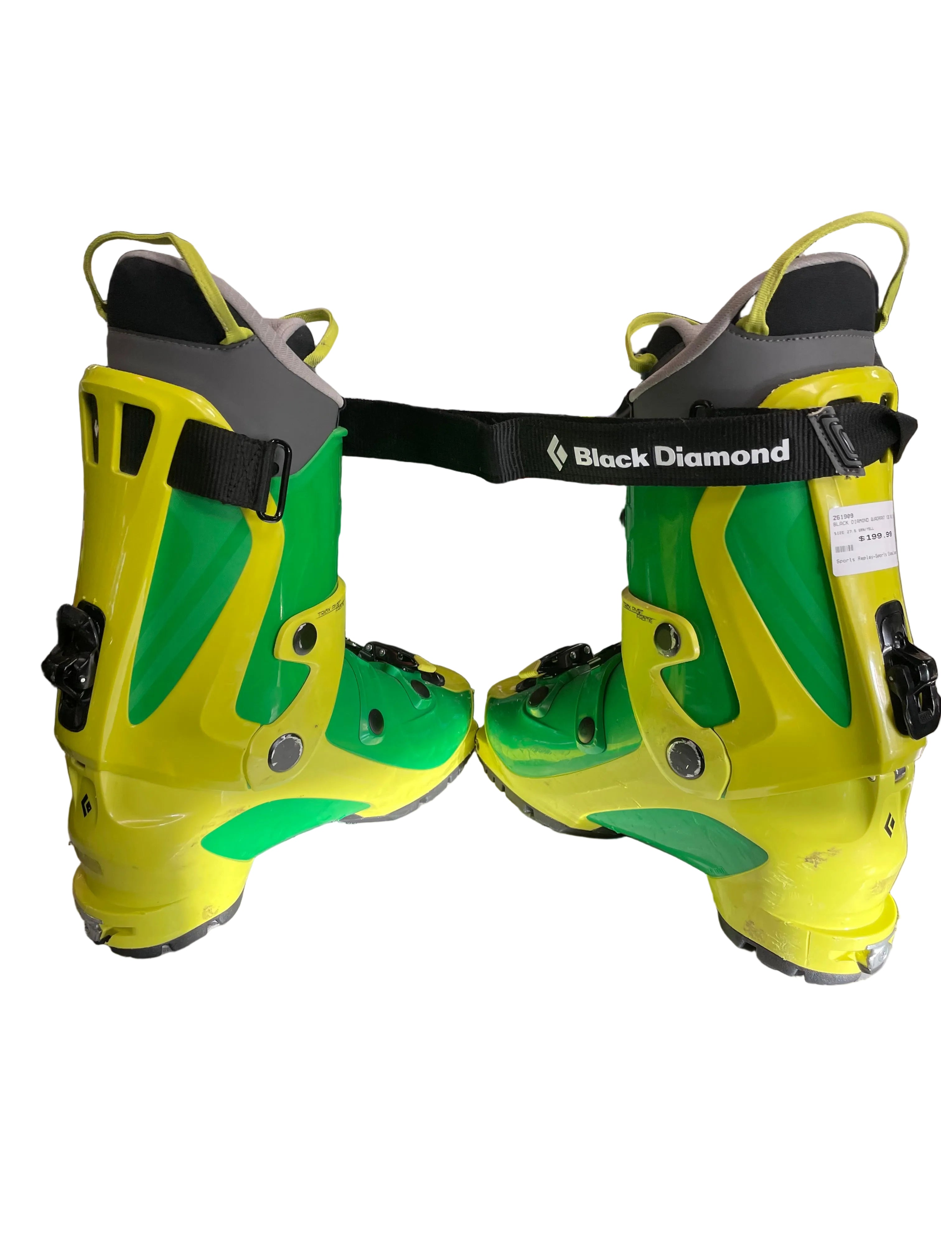 Black Diamond Quadrant 120 Ski Boots Size 27.5 Grn/Yell-Sports Replay - Sports Excellence-Sports Replay - Sports Excellence