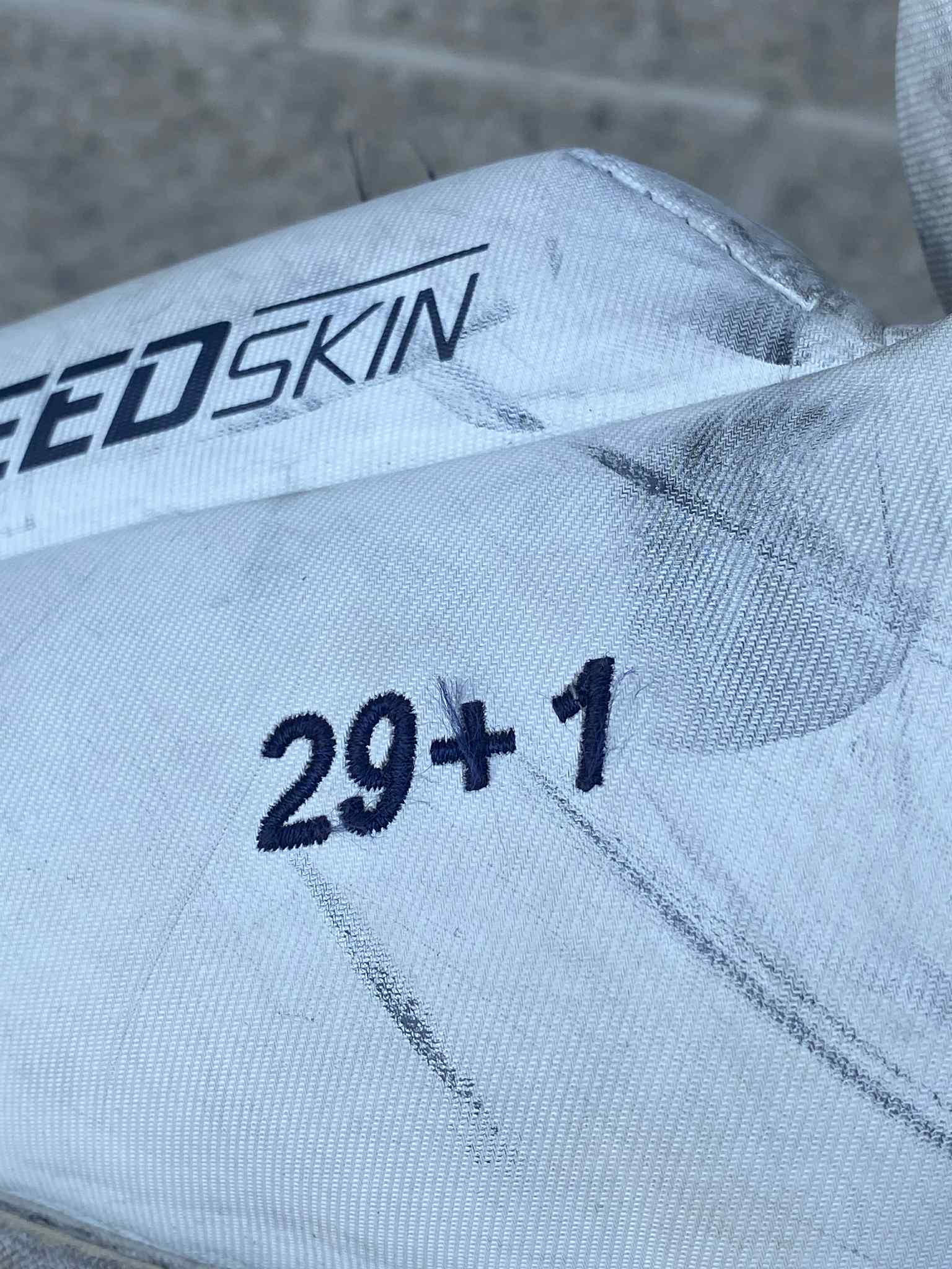 Ccm E4.9 Hockey Goalie Leg Pads 29+1 Wht/Blu/Gry-Sports Replay - Sports Excellence-Sports Replay - Sports Excellence