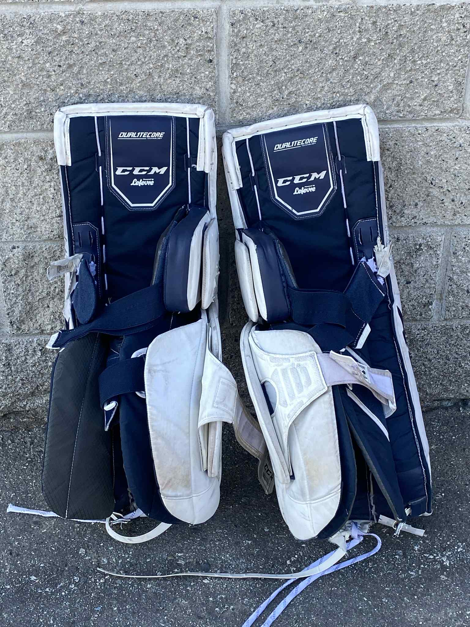 Ccm E4.9 Hockey Goalie Leg Pads 29+1 Wht/Blu/Gry-Sports Replay - Sports Excellence-Sports Replay - Sports Excellence