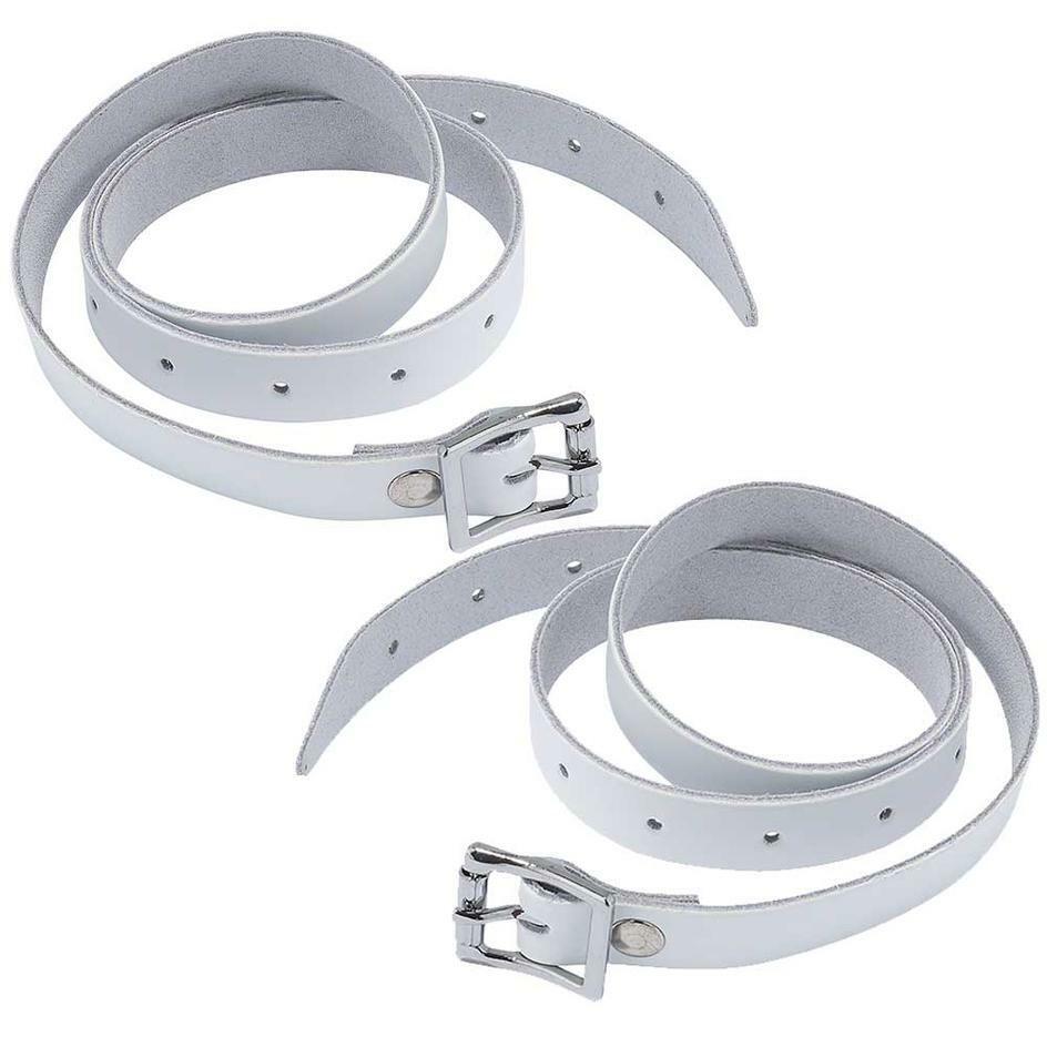 Ccm Senior Goalie Leather Boot Straps Ap7003 Wht-Ccm-Sports Replay - Sports Excellence