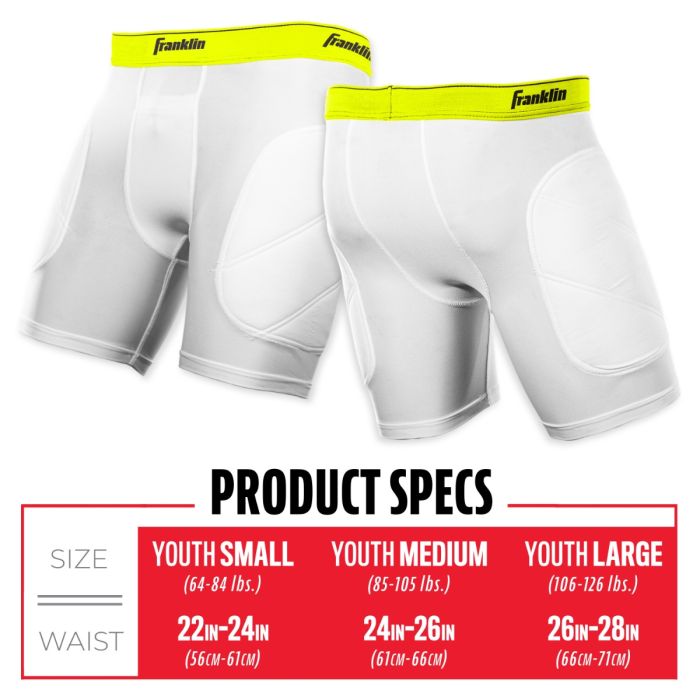 Franklin Mlb Youth Baseball Padded Sliding Shorts-Franklin-Sports Replay - Sports Excellence
