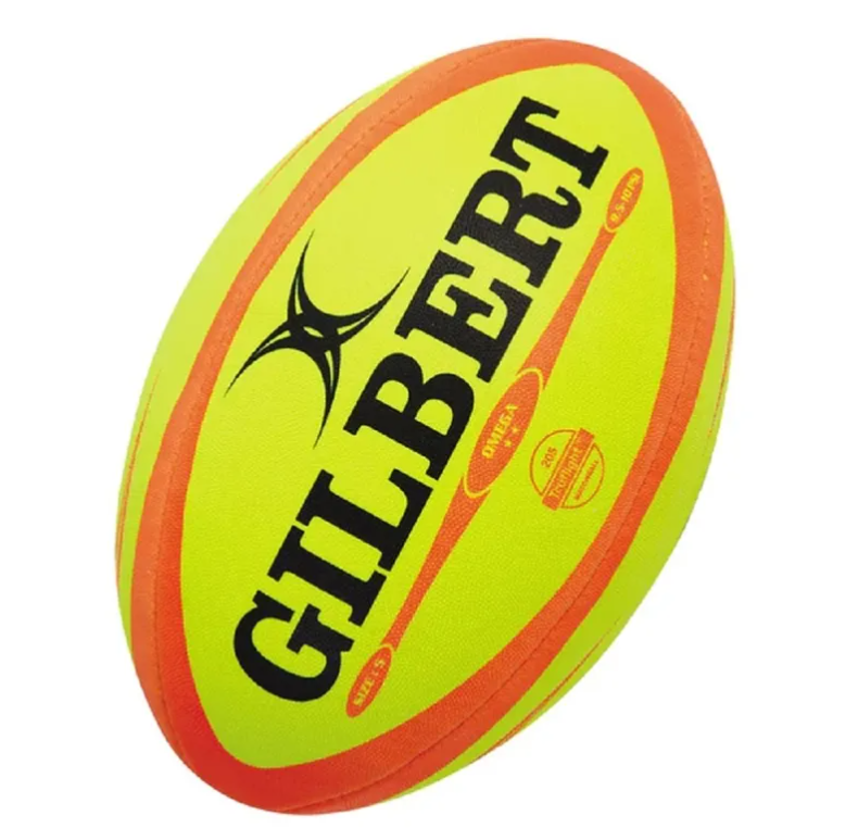 Gilbert Match Omega Fluoro Rugby Ball Sz 5-Gilbert-Sports Replay - Sports Excellence