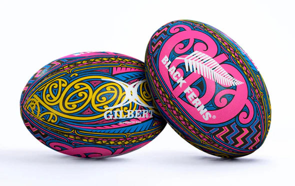 Gilbert Supporter Maori Black Ferns Rugby Ball Size 5 Multi Colour-Gilbert-Sports Replay - Sports Excellence