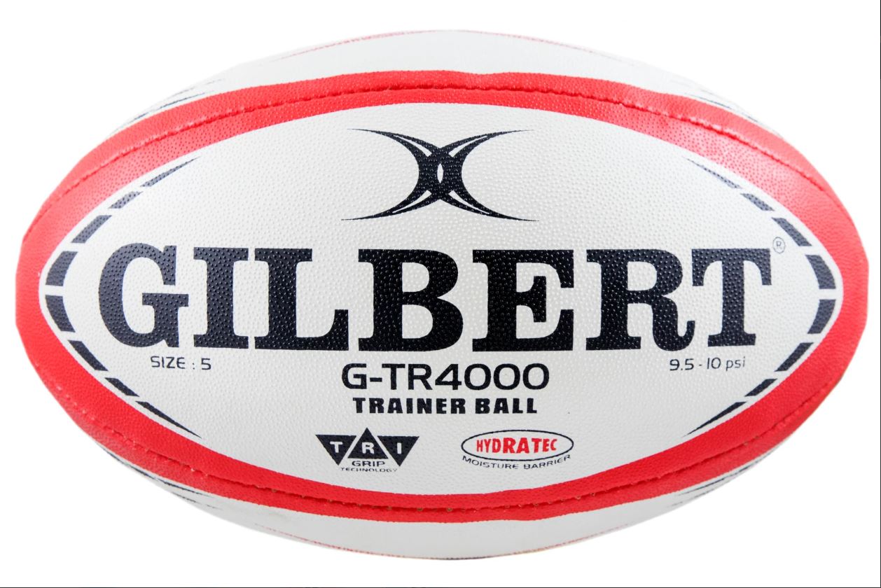 Gilbert Trainer G-Tr4000 Rugby Ball Red Size 5-Gilbert-Sports Replay - Sports Excellence