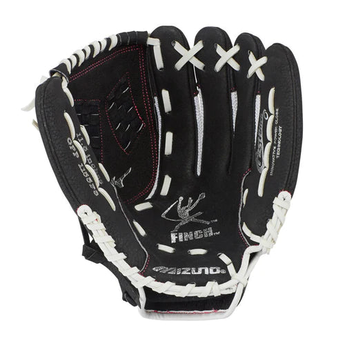 Mizuno Prospect Finch Series 11.5" Youth Fast-Pitch Softball Glove Rht Wht/Blk Gpp1155G3-Mizuno-Sports Replay - Sports Excellence