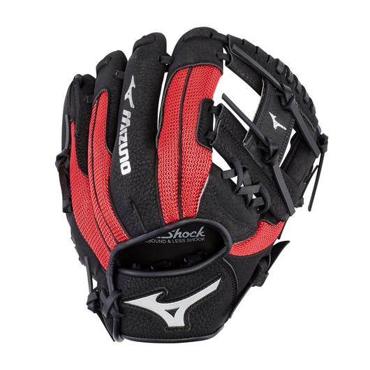 Mizuno Prospect Powerclose 10" Baseball Glove Gpp1000Y3Rd Reg 10.0 Inch Black/Red-Mizuno-Sports Replay - Sports Excellence