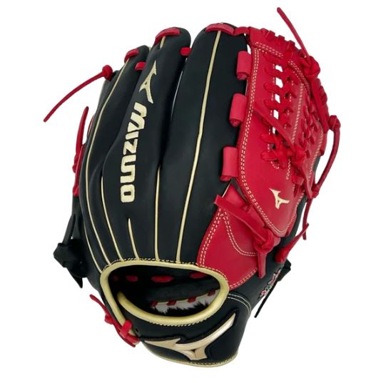 Mizuno Tradition Series 11.75" Baseball Glove Gtbc1176 Reg Rht Blk/Red-Mizuno-Sports Replay - Sports Excellence