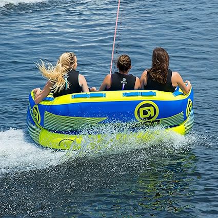 Obrien Barca 3 Inflatable Tube 3 Person Blu/Yel-Obrien-Sports Replay - Sports Excellence