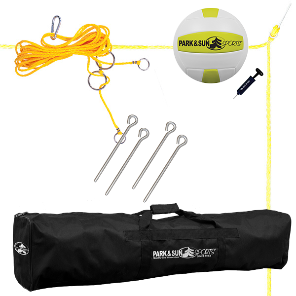 Park & Sun Sports Spiker Sport Volleyball Set Blue W/1.5" 3Pc Steel Poles Blue-Park & Sun-Sports Replay - Sports Excellence