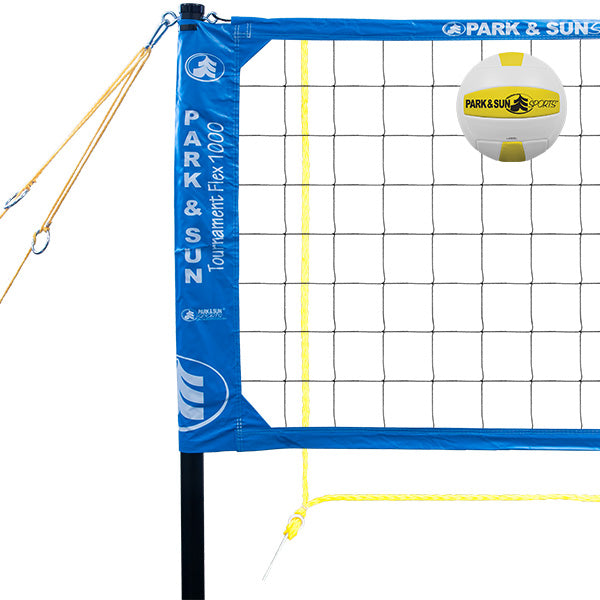 Park & Sun Sports Vb Flex 1000 Volleyball Set W/ 1 3/4" 2Pc Alum Poles, Volleyball, Ball Pump-Park & Sun-Sports Replay - Sports Excellence