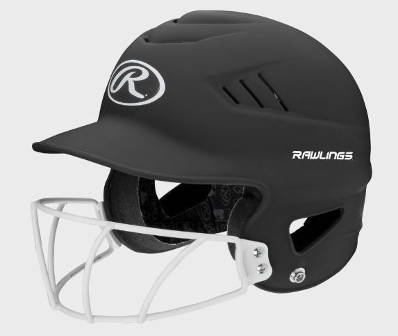 Rawlings Coolflo Highlighter Batting Helmet W/Cage-Rawlings-Sports Replay - Sports Excellence
