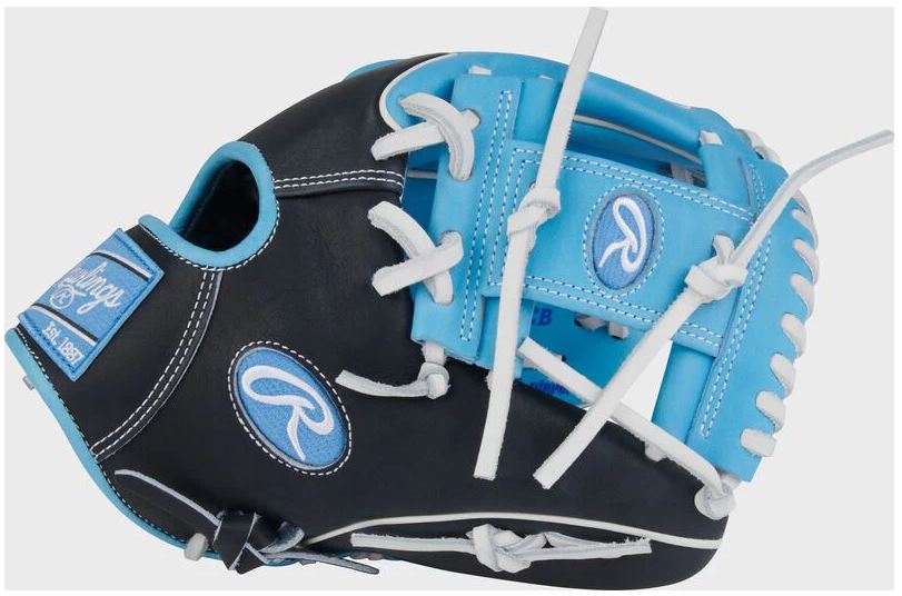 Rawlings Heart Of The Hide Series 11.75" Baseball Glove Rht Pro-I Web Columbia Blue/Black-Rawlings-Sports Replay - Sports Excellence