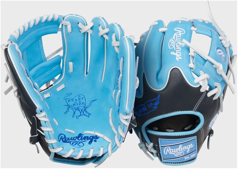 Rawlings Heart Of The Hide Series 11.75" Baseball Glove Rht Pro-I Web Columbia Blue/Black-Rawlings-Sports Replay - Sports Excellence