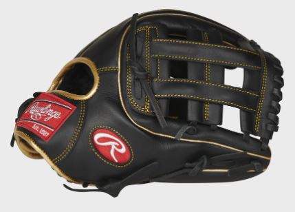 Rawlings R9 Series 11.75" Baseball Glove Rht Pro H-Web Black-Rawlings-Sports Replay - Sports Excellence