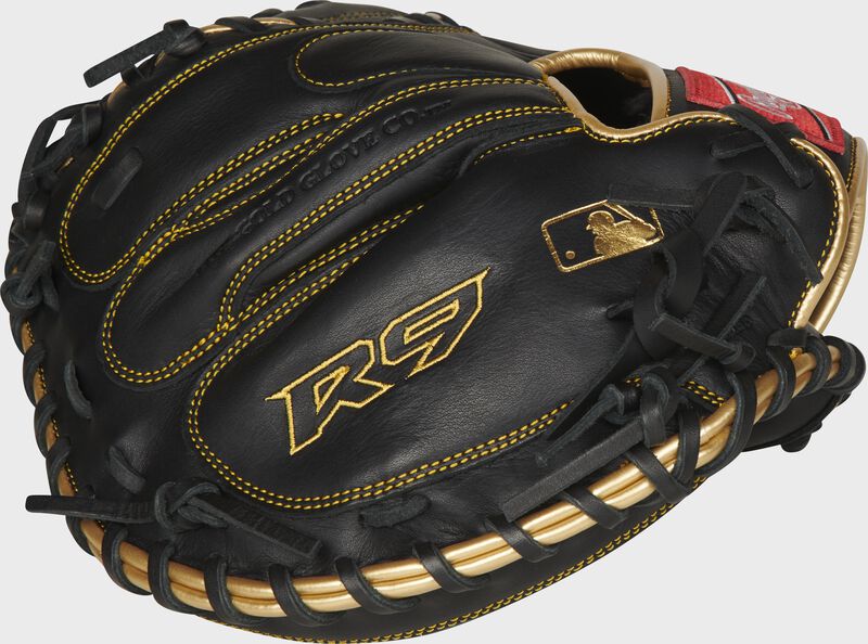 Rawlings R9 Series 32.5" Baseball Catchers Mitt 32 1/2 Inch Rht 1Pcc/Cv Black-Rawlings-Sports Replay - Sports Excellence