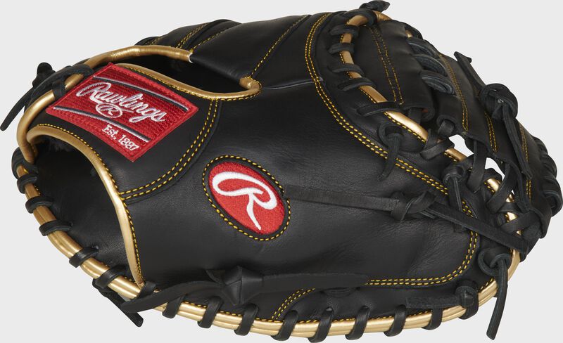 Rawlings R9 Series 32.5" Baseball Catchers Mitt 32 1/2 Inch Rht 1Pcc/Cv Black-Rawlings-Sports Replay - Sports Excellence