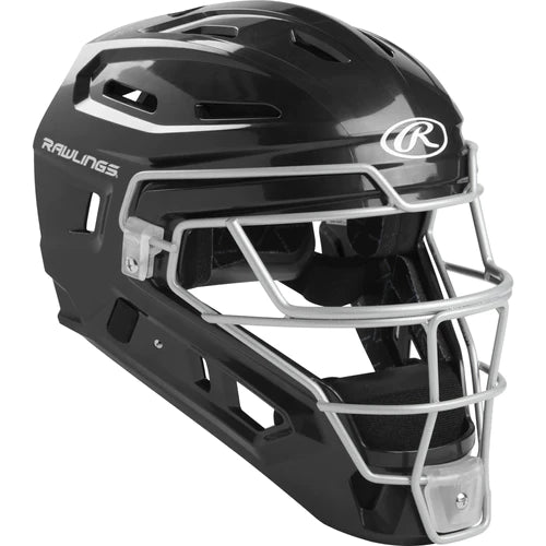 Rawlings Renegade 2.0 Hockey Style Catchers Helmet Blk/Sil Junior-Rawlings-Sports Replay - Sports Excellence