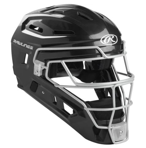 Rawlings Renegade Junior Baseball Catchers Helmet Molded Blk/Sil-Rawlings-Sports Replay - Sports Excellence