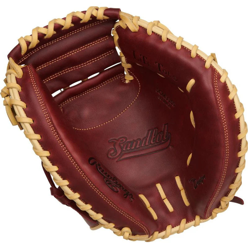 Rawlings Sandlot Series 33" Catcher'S Baseball Mitt Rht 1-Piece Solid Web-Rawlings-Sports Replay - Sports Excellence