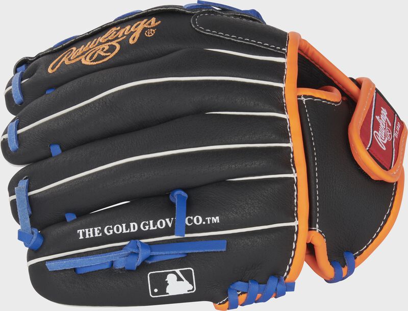 Rawlings Sure Catch 10" Jacob Degrom Signature Baseball Glove Reg 10.0 Inch Bskt/Nfb Black/Blue-Rawlings-Sports Replay - Sports Excellence