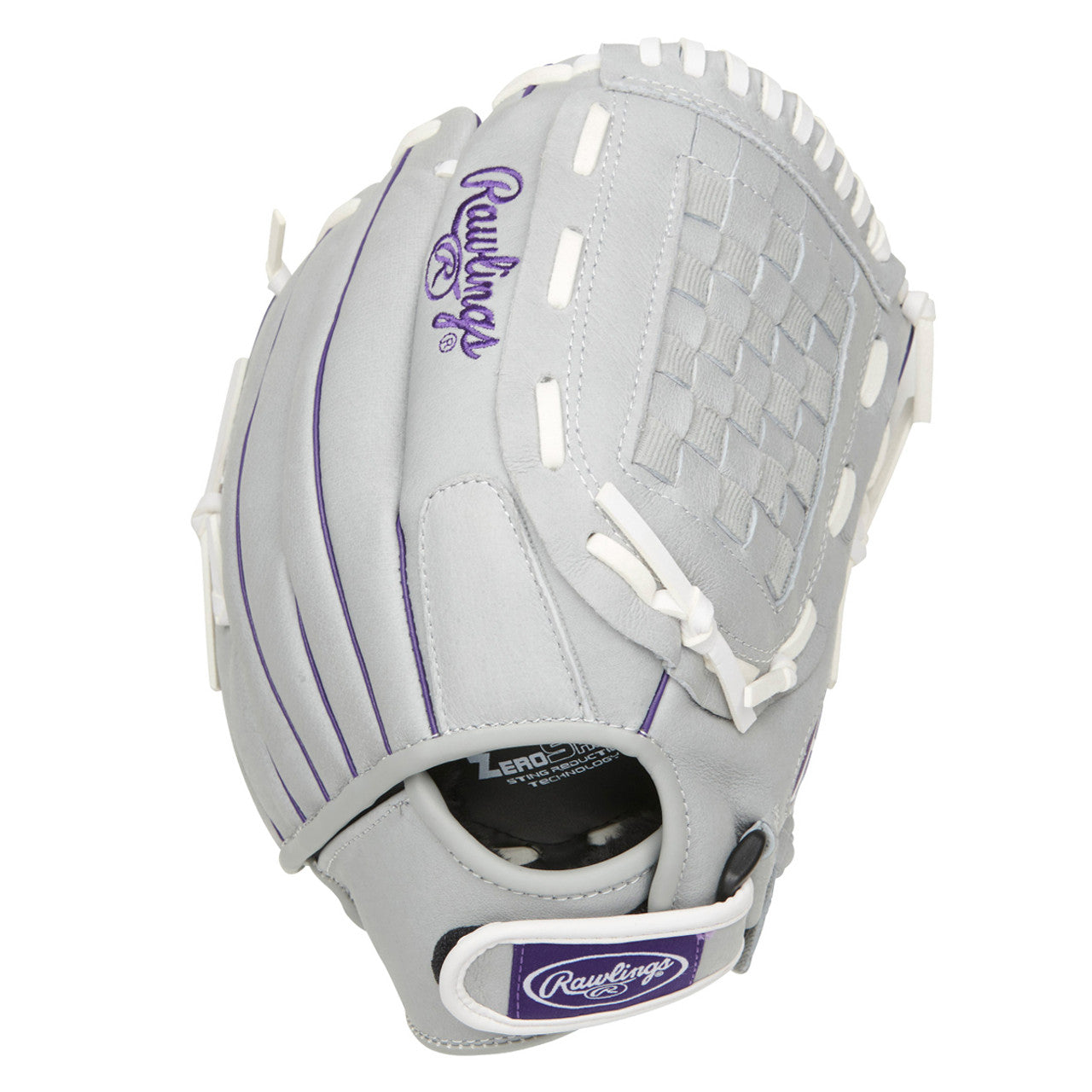 Rawlings Sure Catch 12.5" Youth Softball Glove Rht Basket Web Gry/Pur-Rawlings-Sports Replay - Sports Excellence