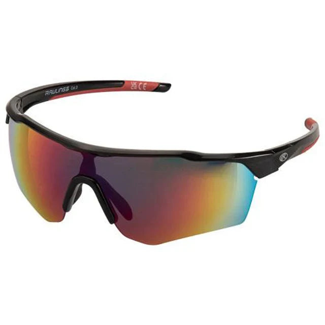 Rawlings Youth Mirror Sunglasses Black/Red-Rawlings-Sports Replay - Sports Excellence