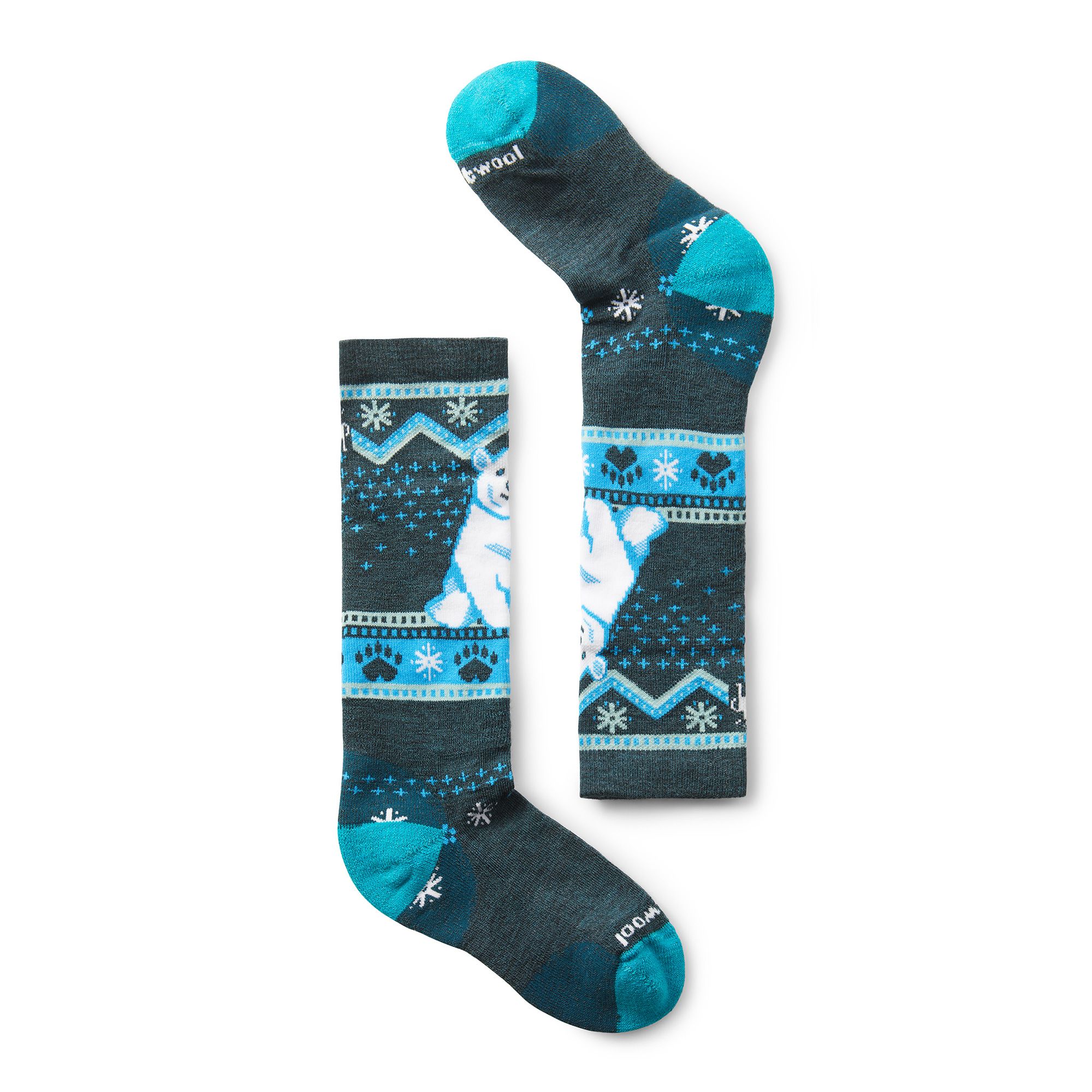 Smartwool Kids' Wintersport Full Cushion Polar Bear Otc Socks-Smart Wool-Sports Replay - Sports Excellence