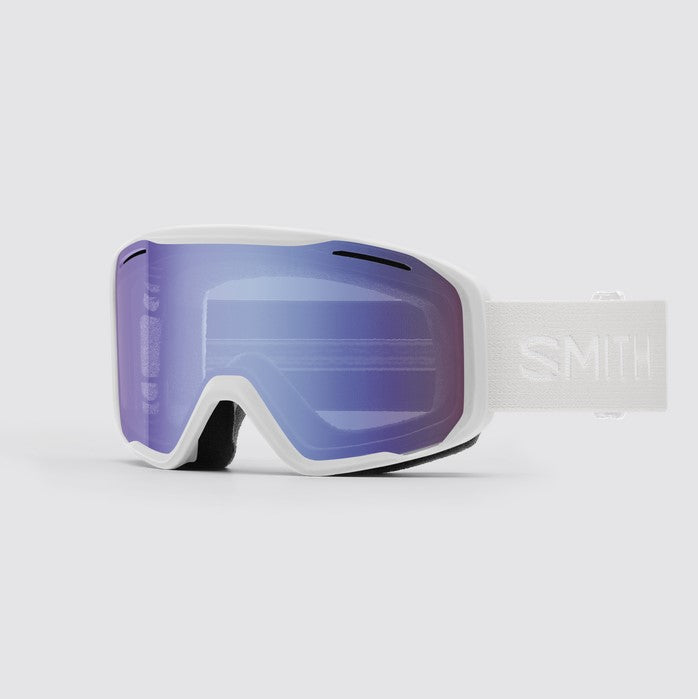 Smith Blazer White Goggles W/ Blue Sensor Mirror Lens-Smith-Sports Replay - Sports Excellence