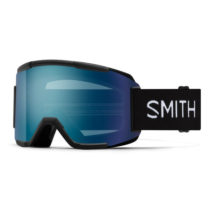 Smith Squad Black Goggles W/ Chromapop Everyday Blue Mirror Lens + Extra Yellow Lens-Smith-Sports Replay - Sports Excellence