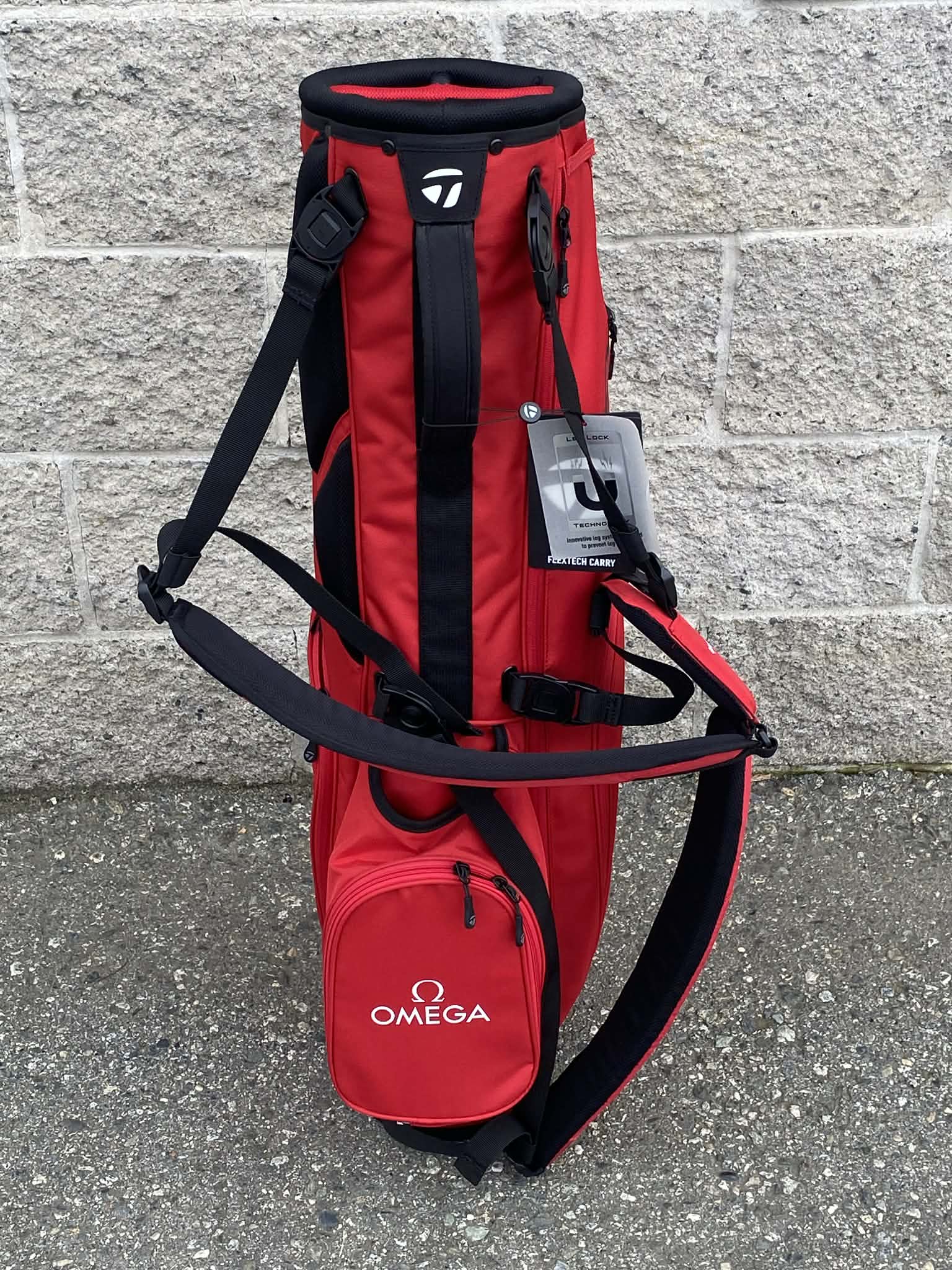 Taylormade Flrx Tech Carry Golf Bag 3-Way Blk/Red-Sports Replay - Sports Excellence-Sports Replay - Sports Excellence