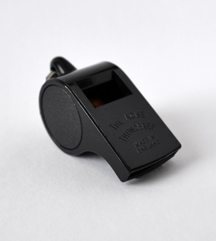 Thunderer Coaches Whistle W/ Square Mouth Piece W558 Black-Thunderer-Sports Replay - Sports Excellence