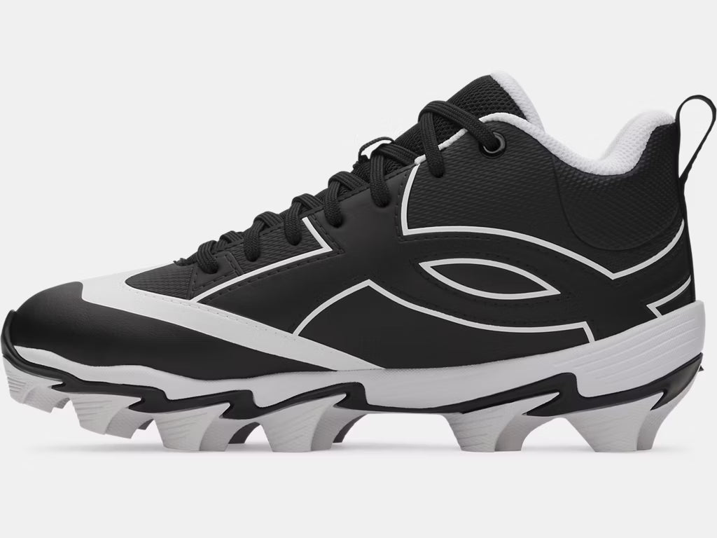 Under Armour Leadoff Icon Mid Rm Junior Baseball Cleats-Under Armour-Sports Replay - Sports Excellence