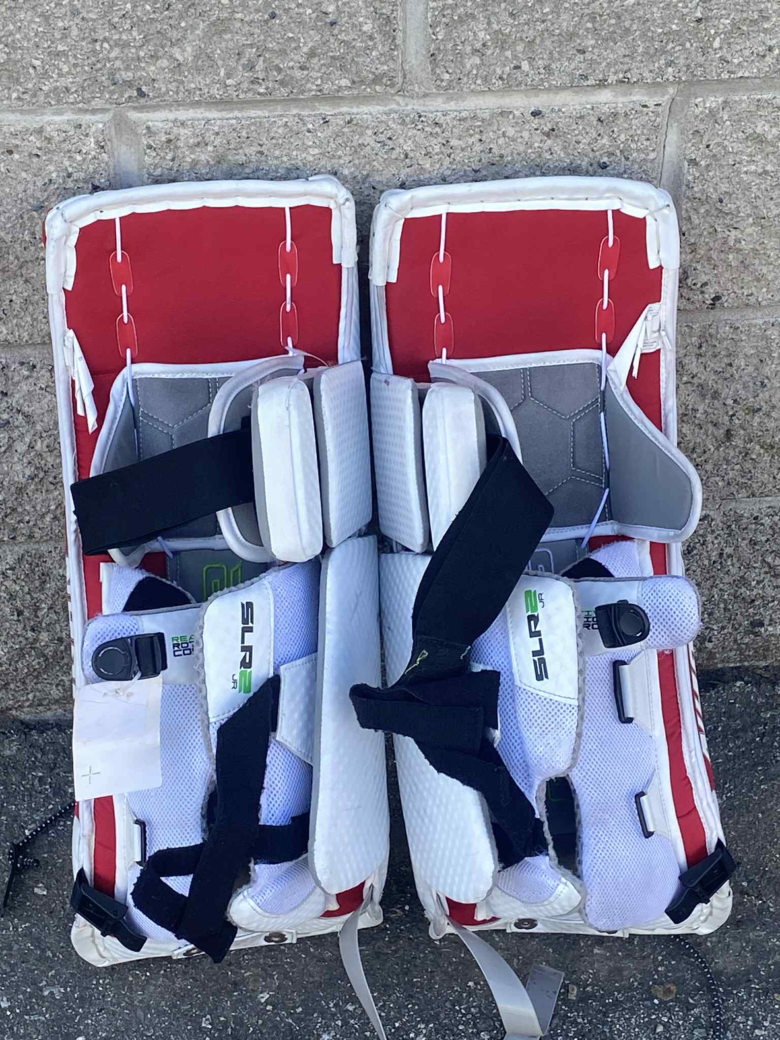 Vaughn Ventus Slr 2 Goalie Leg Pads 24+2 Wht/Red-Sports Replay - Sports Excellence-Sports Replay - Sports Excellence