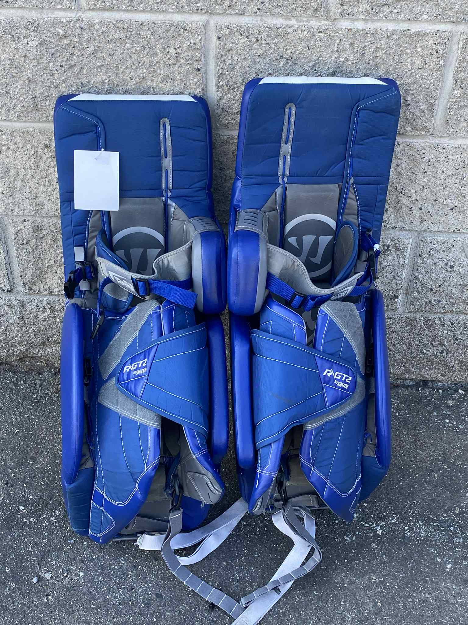 Warrior Rgt2 Goalie Leg Pads 33+1.5 Wht/Blu-Sports Replay - Sports Excellence-Sports Replay - Sports Excellence