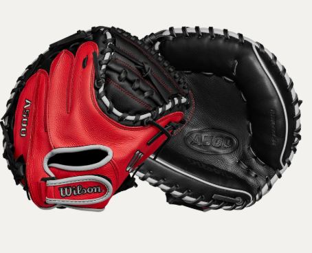 Wilson A500 32" Youth Catcher'S Mitt Moon Web Blk/Red/Gry-Wilson-Sports Replay - Sports Excellence