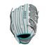 Wilson A500 Siren 11.75" Softball Glove Rht Closed 2-Piece Web Wht/Gry/Teal-Wilson-Sports Replay - Sports Excellence