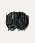 Wilson A500 Siren 12" Softball Glove Lht 2-Piece Closed Web Blk/Teal-Wilson-Sports Replay - Sports Excellence