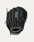 Wilson A500 Siren 12" Softball Glove Lht 2-Piece Closed Web Blk/Teal-Wilson-Sports Replay - Sports Excellence