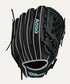 Wilson A500 Siren 12" Softball Glove Rht 2-Piece Closed Web Blk/Teal-Wilson-Sports Replay - Sports Excellence