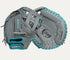 Wilson A500 Siren 32" Fastpitch Softball Catcher'S Mitt Rht Dual Post Web Gry/Teal/Wht-Wilson-Sports Replay - Sports Excellence