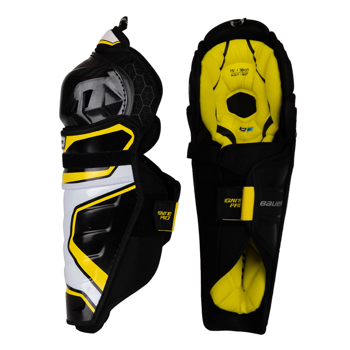 Bauer Supreme Ignite Pro Senior Hockey Shin Guards - Sec-Bauer-Sports Replay - Sports Excellence