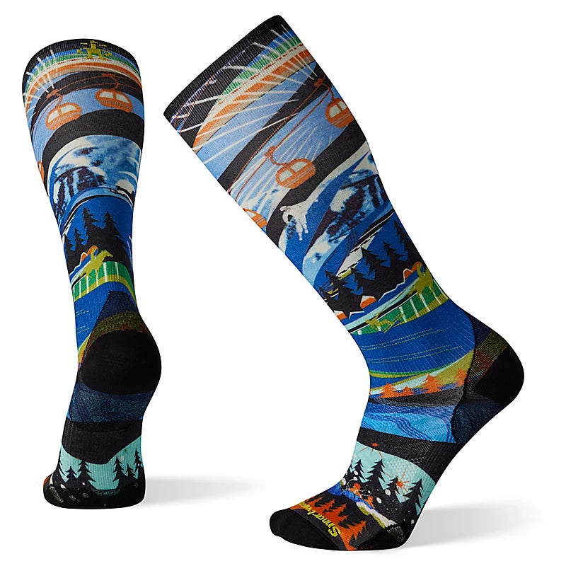 Smartwool Ski Zero Cushion Skication Print Otc Socks-Sports Replay - Sports Excellence-Sports Replay - Sports Excellence
